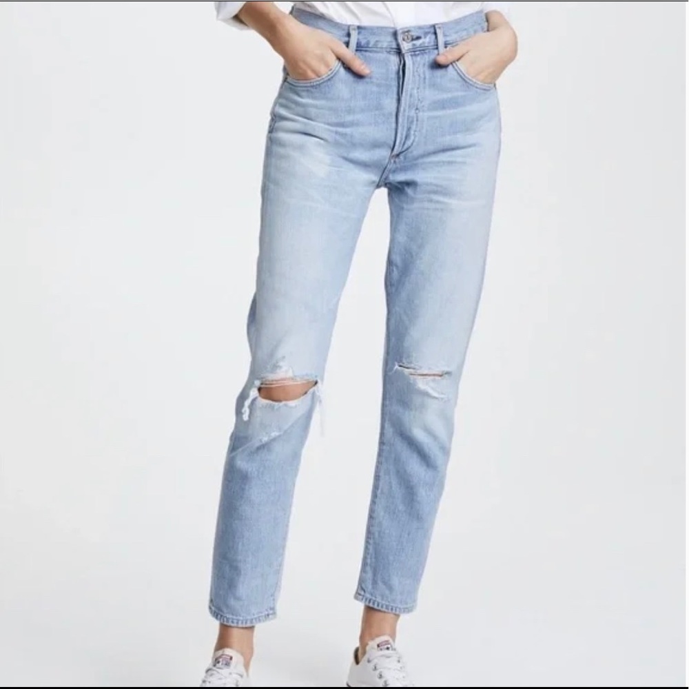CITIZENS OF HUMANITY LIYA HIGH RISE CLASSIC FIT CROP JEANS